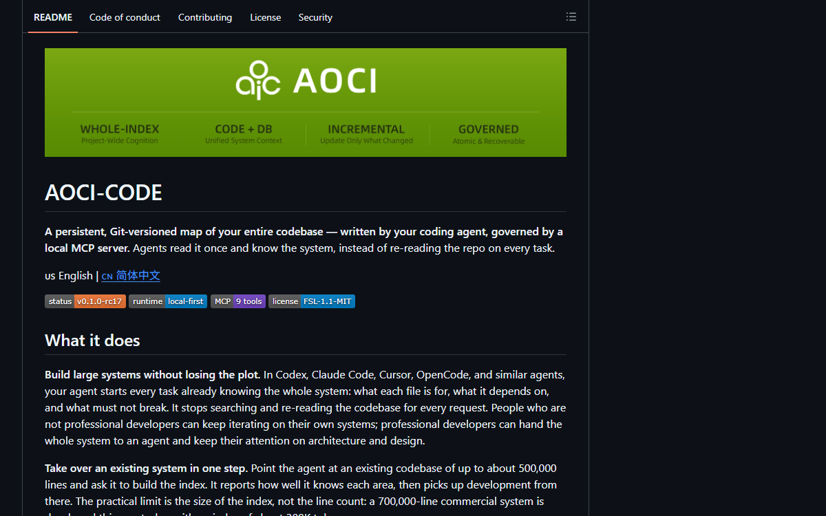 Screenshot of AOCI-CODE