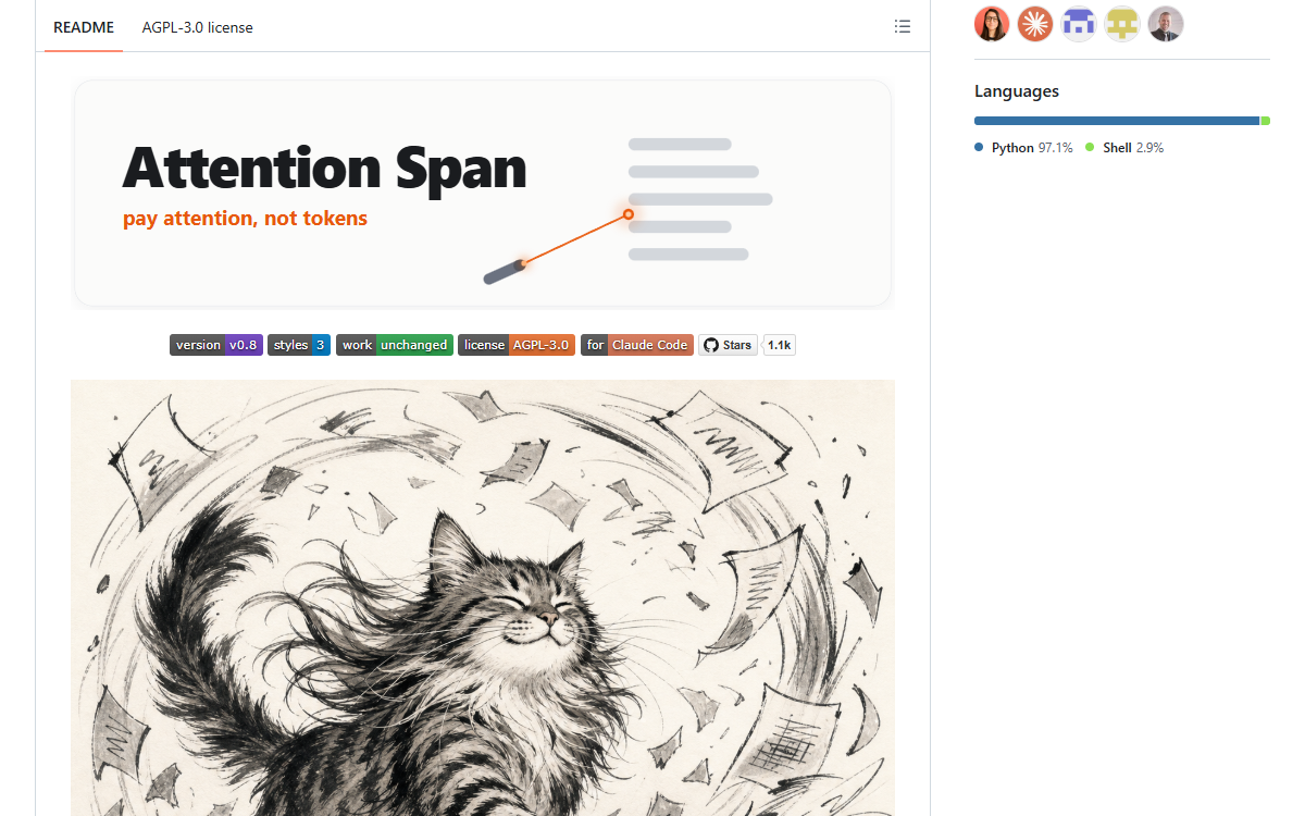 Screenshot of Attention Span