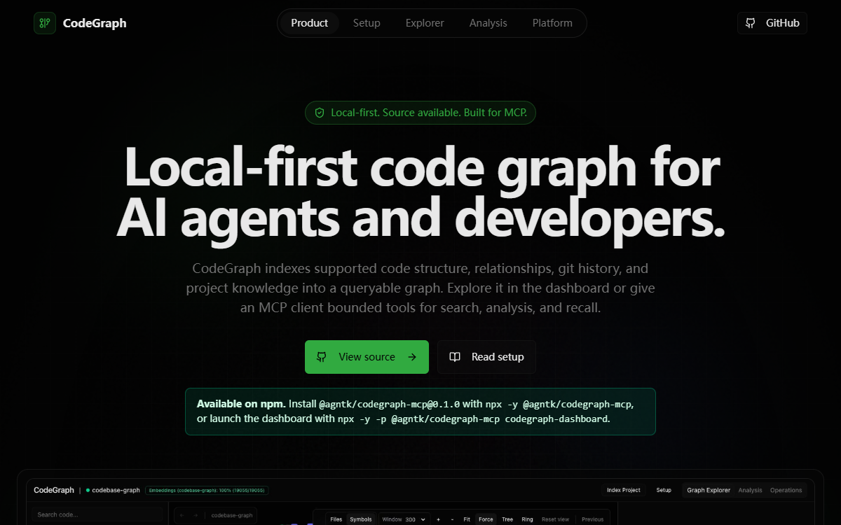 Screenshot of CodeGraph