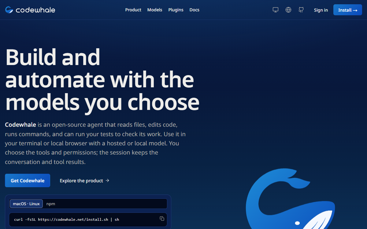 Screenshot of Codewhale
