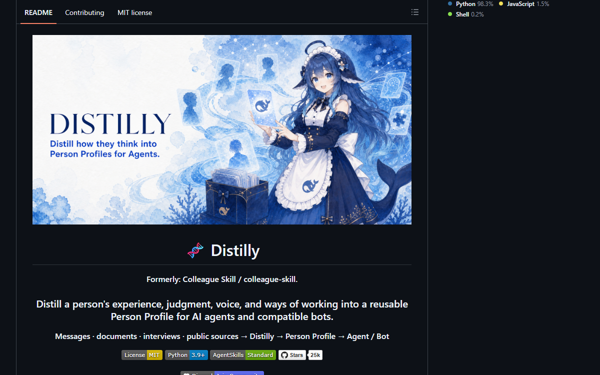 Screenshot of Distilly
