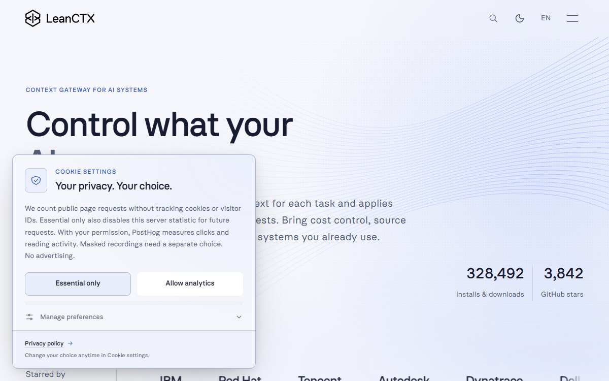 Screenshot of LeanCTX
