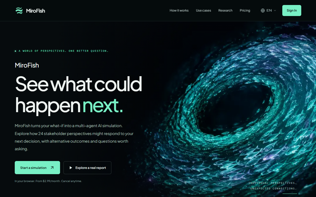 Screenshot of MiroFish