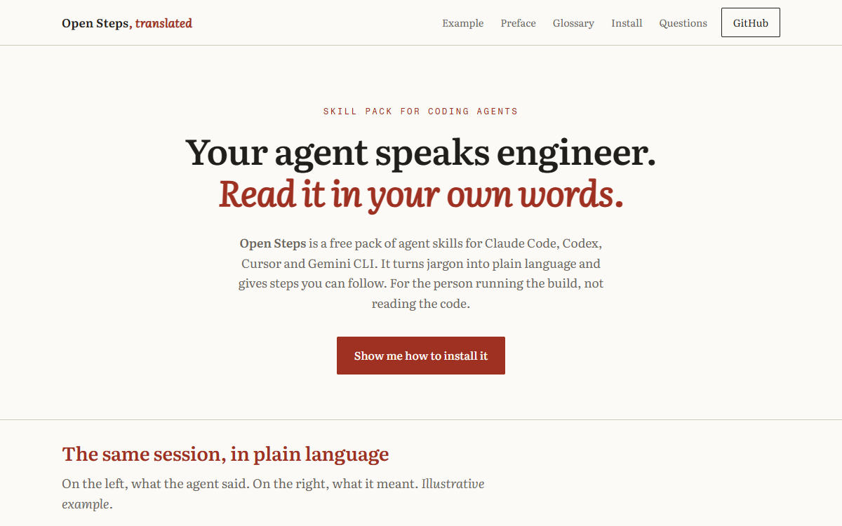 Screenshot of Open Steps