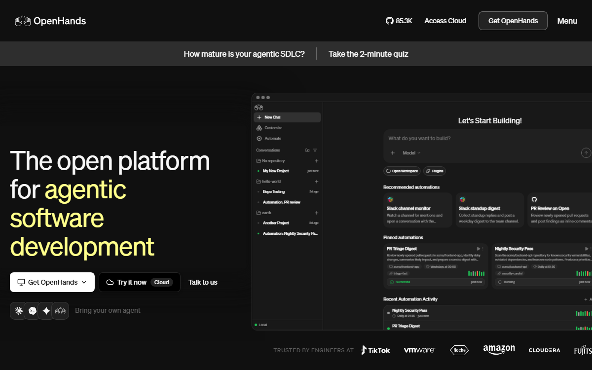 Screenshot of OpenHands