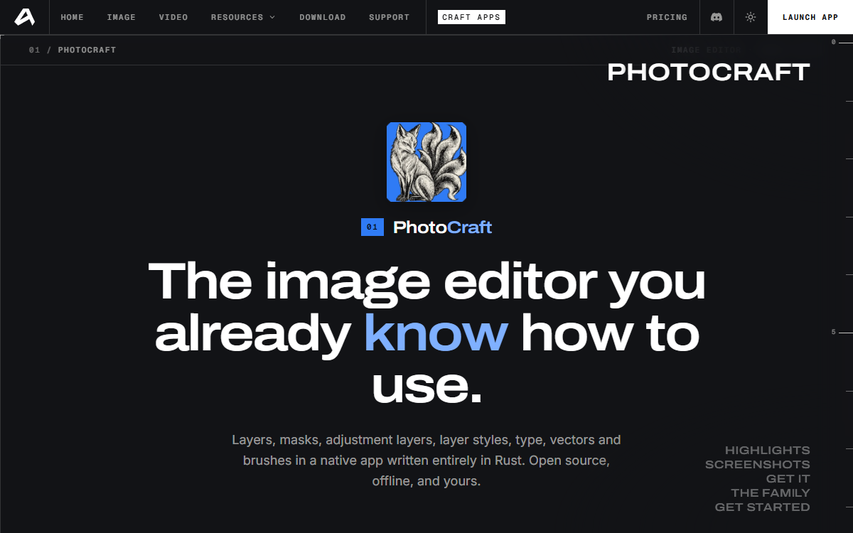Screenshot of PhotoCraft